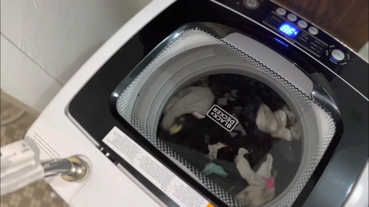 HOW TO: LAUNDRY FOR A SMALL HOME  Review Black+Decker BPWM09W Portable  Washer Demo Unboxing 