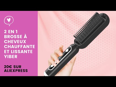 💇♀️ Test de la brosse à cheveux 2 en 1 chauffante et lissante YIBER à 20€ chez #Aliexpress !