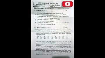 MS-251 | Probability and Statistics | 2022 Paper