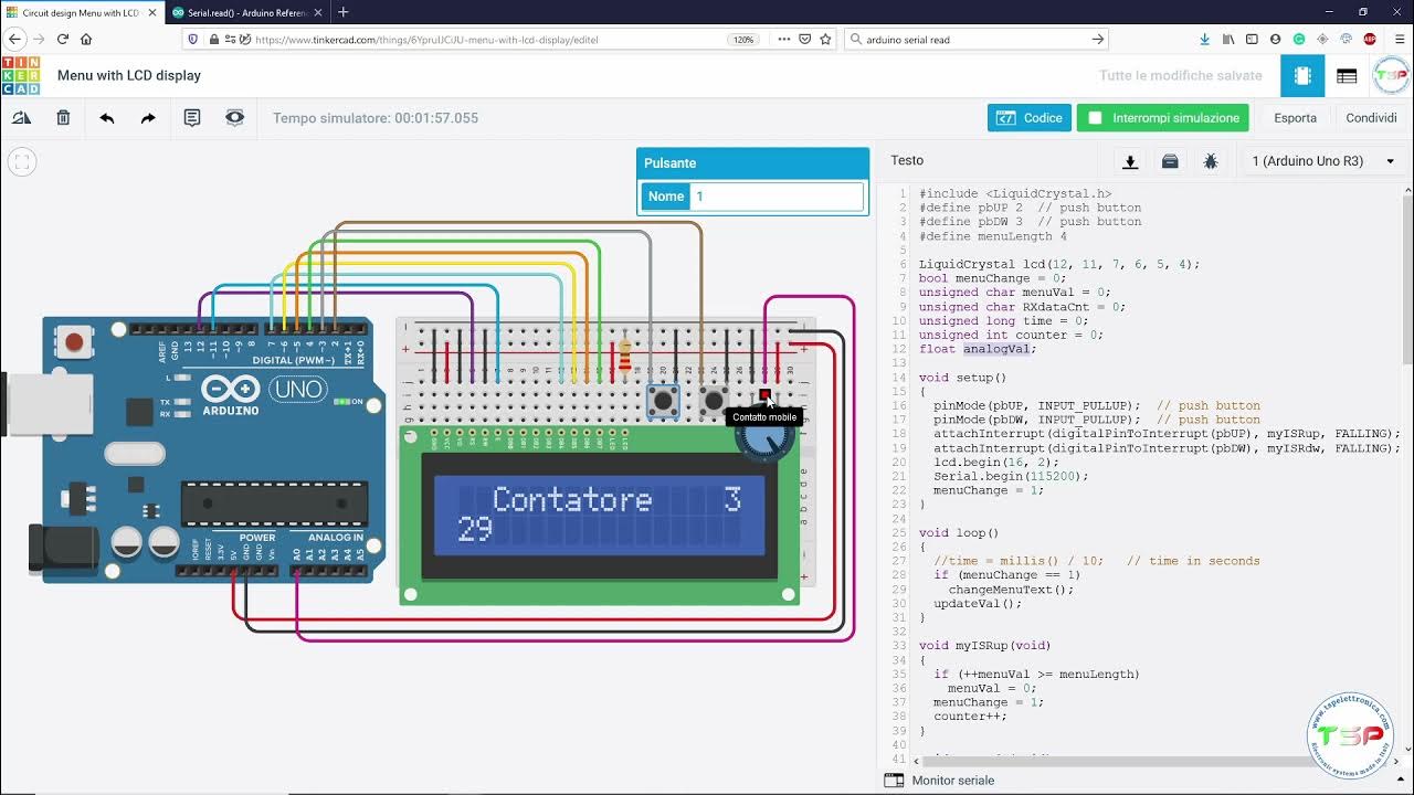 Lezione 39 - Pulsanti UP DOWN e menu su display LCD - YouTube