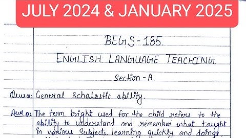 BEGS 185 solved handwritten assignment 2024-25 | BEGS 185 solved assignment in English 2024-2025 |