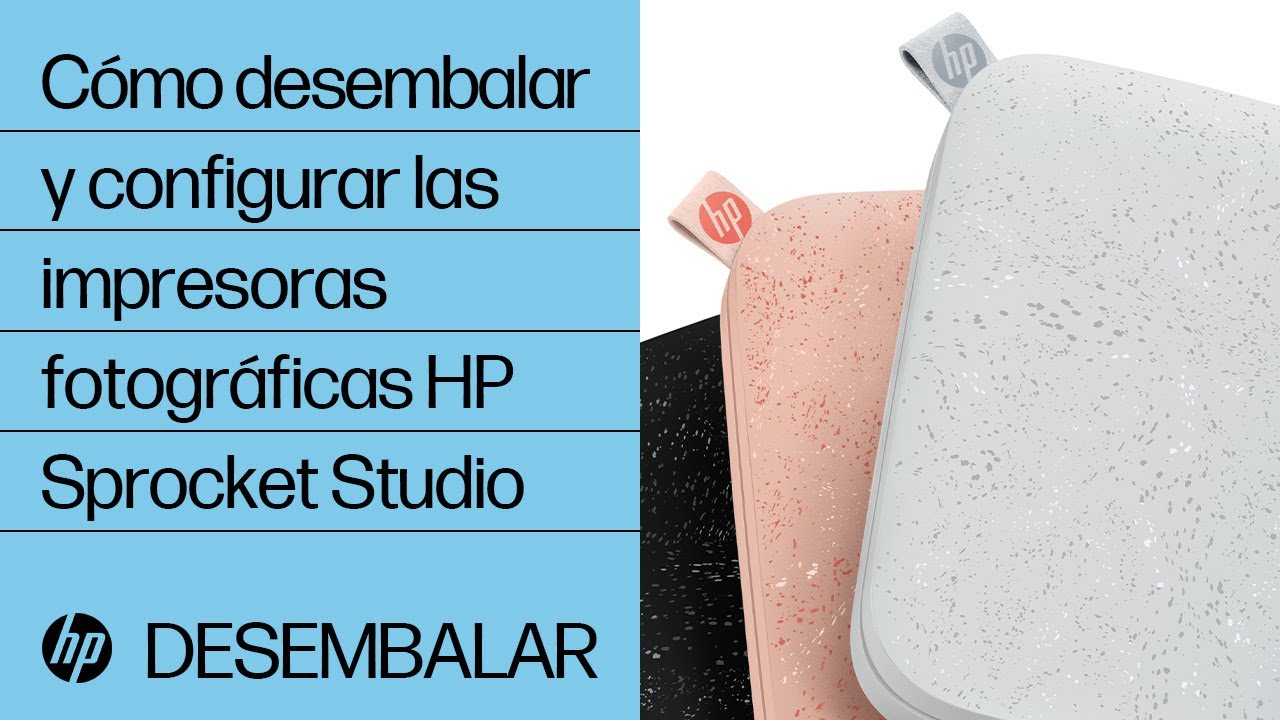 Cómo desembalar y configurar las impresoras fotográficas HP Sprocket Studio  - YouTube