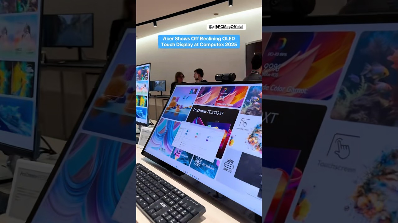Acer ProCreator Reclining OLED Touch Display at Computex 2025