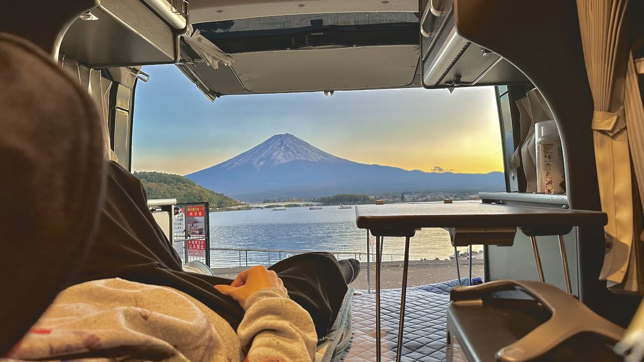 SOLO CAR Camping in Japan Mount Fuji, cozy small camper van ,relaxing