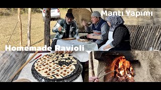 DAĞDA MANTI YAPIMI! Anne Baba ile” My mother' is cooking ravioli in the chalet #mantı