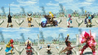 All Characters Idle Animations (Including All DLC Characters) - Hyrule Warriors Age of Calamity