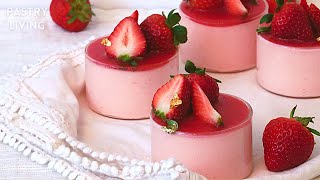 Light & Airy Strawberry Mousse | with Strawberry Sauce