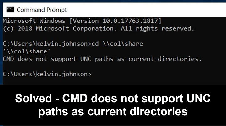 100% Fix - CMD does not support UNC paths as current directories | Fix Command Prompt (CMD)
