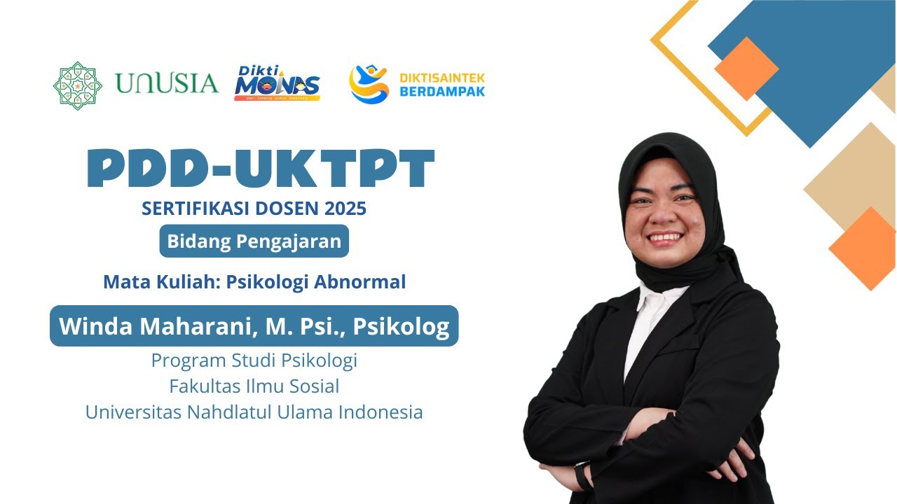 PDD-UKTPT SERDOS 2025 – Winda Maharani, M.Psi., Psikolog (NUPTK: 0550767668230283) – UNUSIA