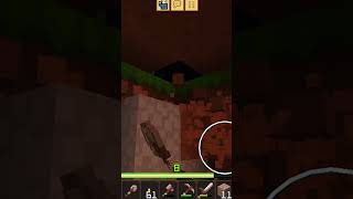 quebrado vários blocos de pedra na mina de mineração no Minecraft #game #roblox