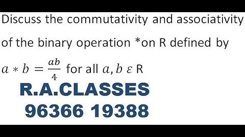 binary opreations for class 12 cbse /rbse  ||binary operations class 12|| part 1
