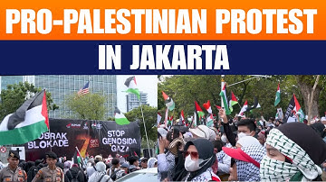 Pro-Palestinian Protest in Jakarta: U.S. Embassy Rally on Gaza Anniversary | News9