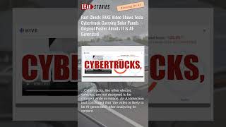 Fact Check: FAKE Video Shows Tesla Cybertruck Carrying Solar Panels -- Poster Admits It Is AI
