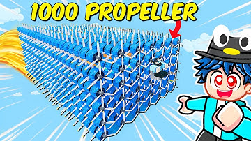 Building Plane Using 1000 Propeller in Build a Plane Roblox!!