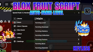 Update Speed Hub X Roblox Script Keyless | New Blox Fruits Script Update Best Auto Farm Level