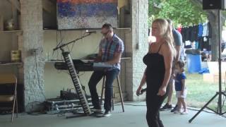 Snezana i Boris entertaining guests at Akron Serb fest,2016