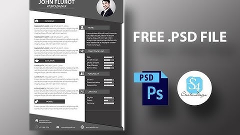 create cv template with photoshop + FREE PSD FILE