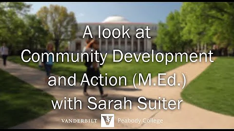 A look at Community Development Action (M.Ed.) wit...