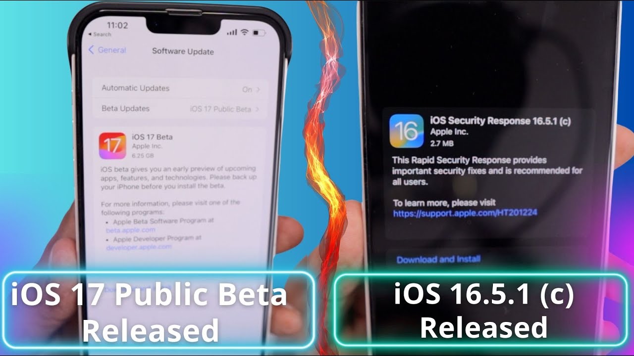 iOS 16.5.1 (c) & iOS 17 Public Beta Updates Released - YouTube