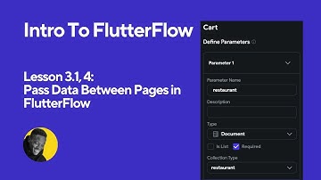 How to Pass Data Between Pages in FlutterFlow Using Page Parameters (Lesson 3.1, 4)