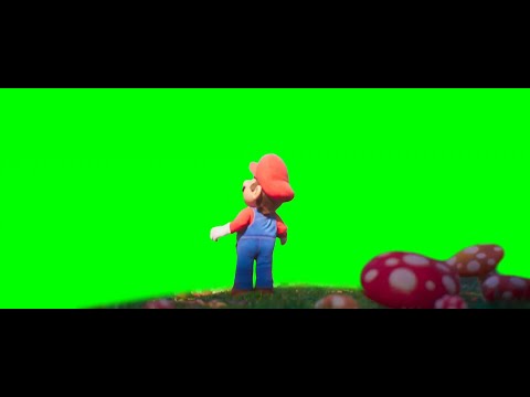The Super Mario Bros Surprised Mario Green Screen 