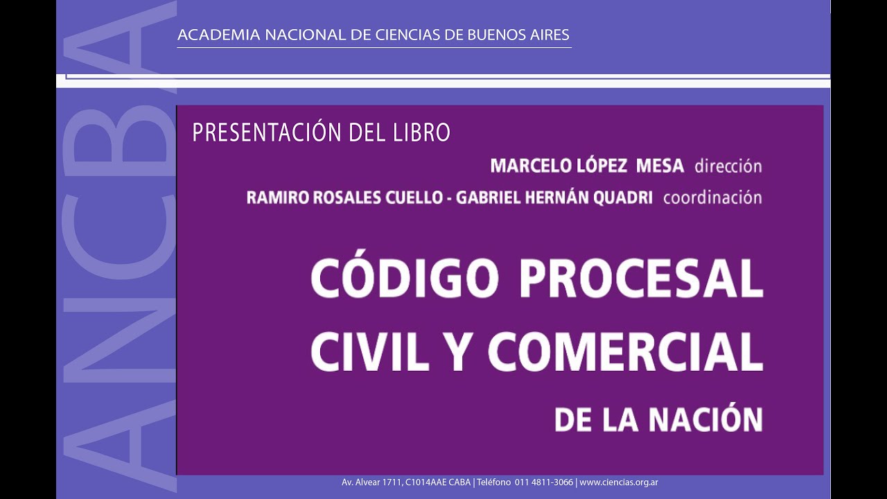 Presentación del libro - Código procesal civil y comercial de la Nación