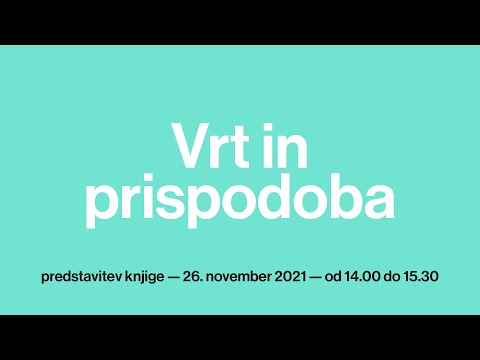 Predstavitev knjige Vrt in prispodoba