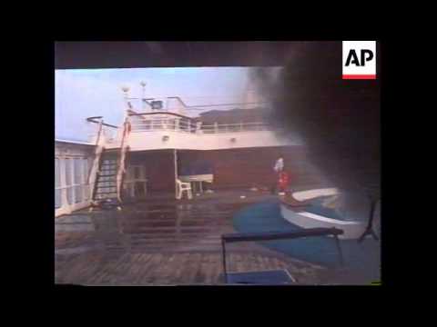 Indian Ocean Achille Lauro Lifeboats Amateur Video Shots