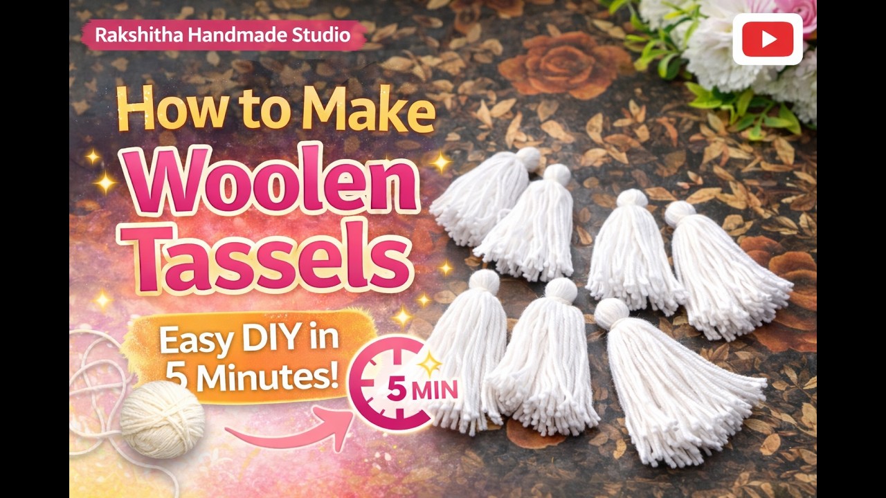 How to Make Woolen Tassels | Easy DIY Craft Tutorial - YouTube
