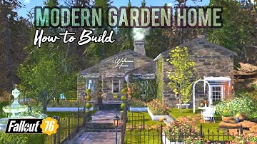 Modern Garden Home EASY Camp Build Showcase w/ How to Build 2X Speed Tutorial #fallout76