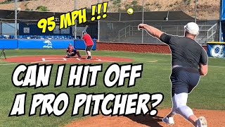 Can We Hit Off A PRO Pitcher?