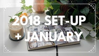 2018 Bullet Journal Set-Up January Spread Flip Through