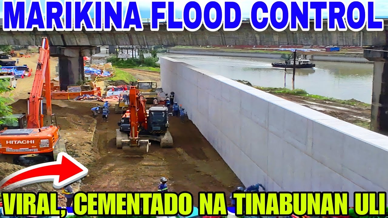 Marikina Flood Control Japanese Contractor high Quality Viral Ikinagulat cementado Tinabunan Ng lupa
