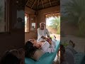 Shared Serenity: Relaxing Moments in Nature's Shelter 🛖😊 #relax #rainoundforsleep #love #massage