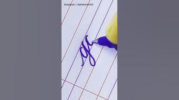 How to join the cursive letter "gq" | Learn cursive a to z step by step in four line | #shorts