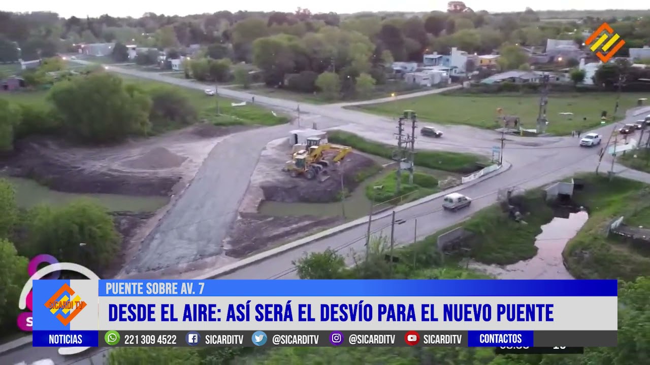 Desde el aire: así será el desvío del puente de Av. 7