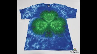 Tie Dyeing A Three Leaf Clover On A Shirt For St. Patrick's Day
