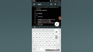 Swap Two Numbers || Using Bitwise XOR Operator || programming in c language