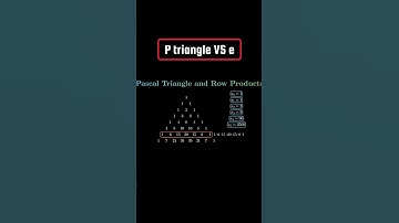 Pascal Triangle vs exponential number #maths