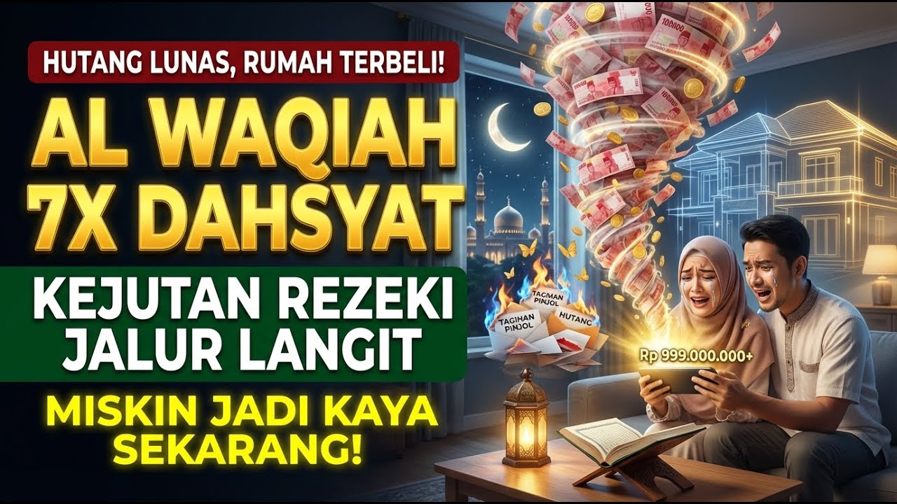 KISAH KEAJAIBAN NYATA! Audio Tidur Al Waqiah 7x Pelancar Rezeki Puasa 2026