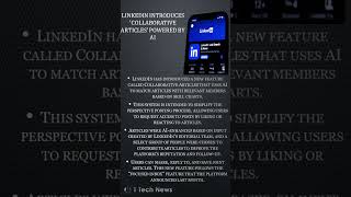 Linked in introduces AI #linkedin #ai #tech #news #technews
