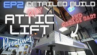 Ep 2 DIY Garage Attic Lift System and Garage Bar in my Dream Garage!  Episode 2  | ABraz House |