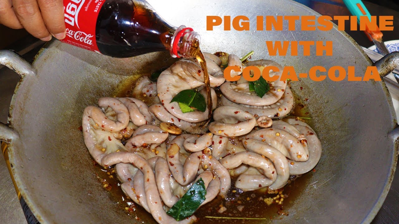 Yummy Grilled Pig Intestine with CocaCola/Pig Intestine Recipe YouTube