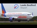 45 minutes busy evening plane spotting  leeds bradford airport lbaegnm with atc