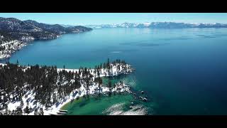 Sand Harbor Lake Tahoe - 4k Winter Aerials