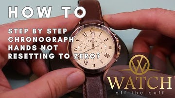 Chronograph Hand Alignment Fossil FS4735 Series Watch