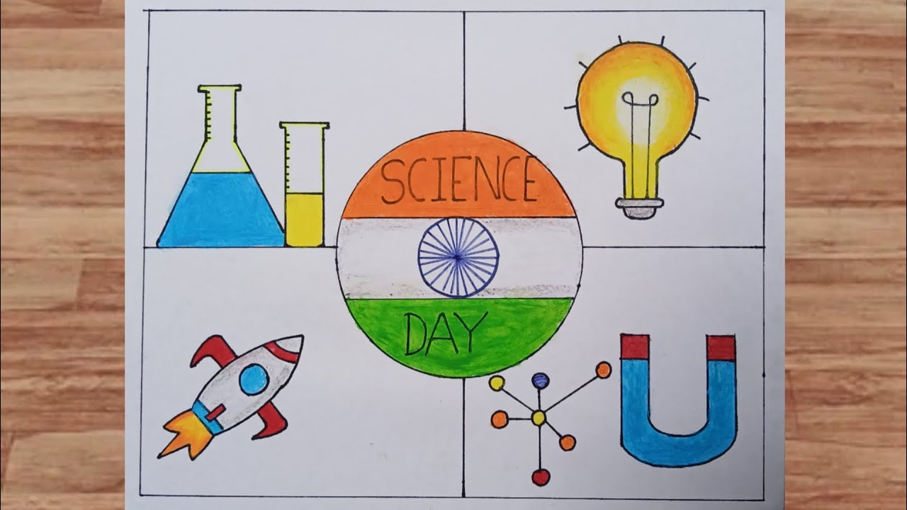 Science Day Drawing | Easy Science Day Poster Making | Science Day Easy Drawing #sciencedaydrawing 