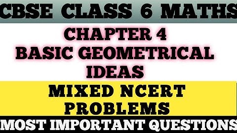 Class 6 Basic Geometrical Ideas Questions || Important Questions || Ncert Class 6 Chapter 4