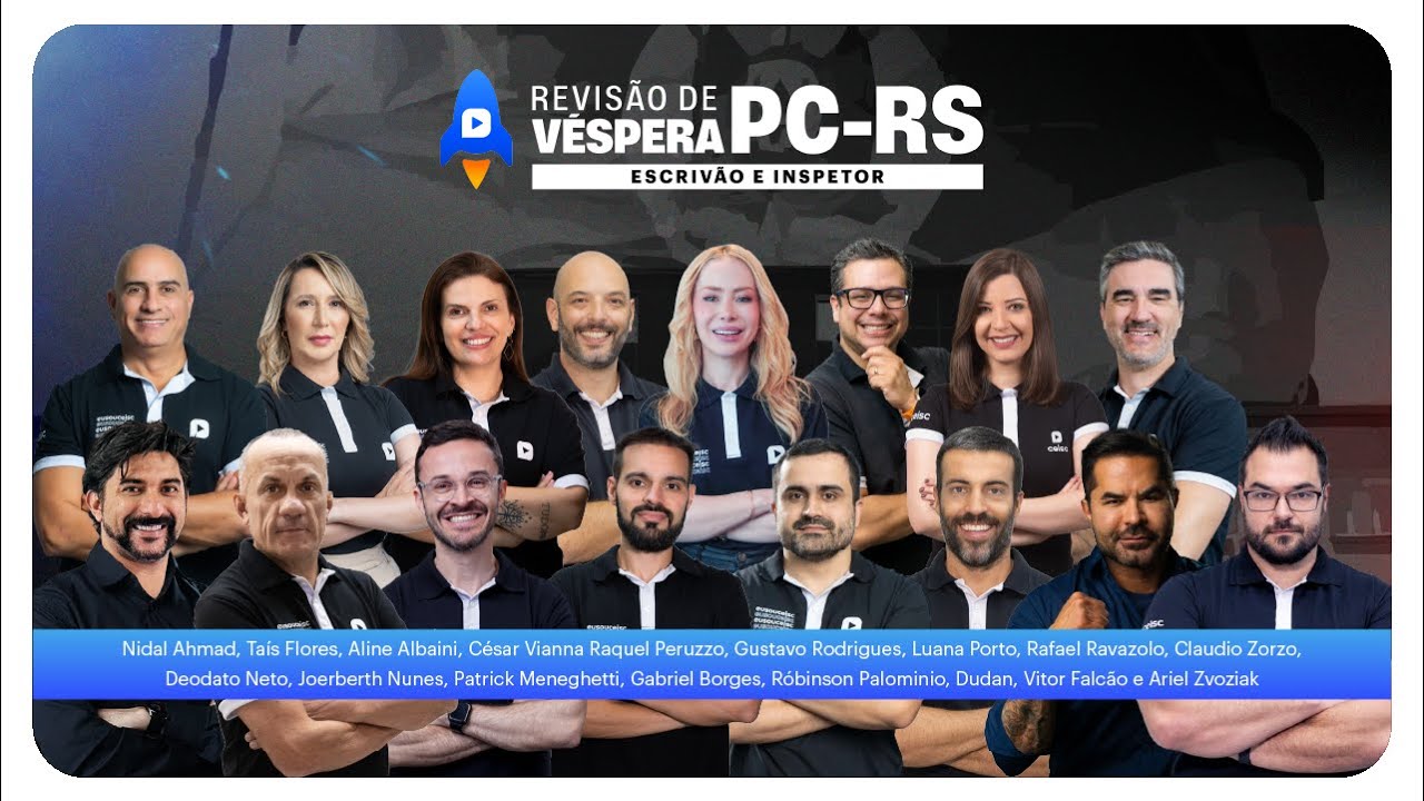 PC-RS ESCRIVÃO e INSPETOR | AULÃO PRÉ-PROVA COM ESPECIALISTAS | Ceisc Concursos
