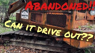 Abandoned Excavator!! Will it start and drive from its grave?? Awesome vintage diesel engine tractor
